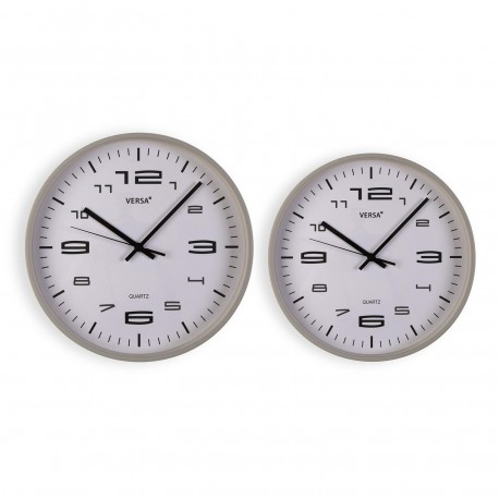 RELOJ DE PARED GRIS CLARO 30CM
