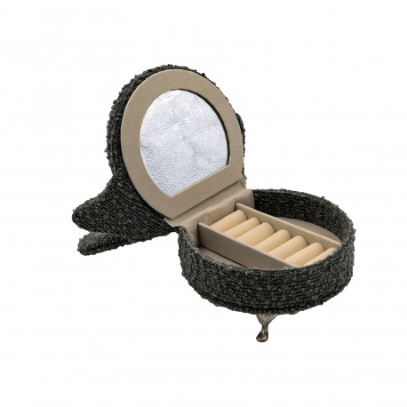 JOYERO GRIS OSCURO EN FORMA DE SILLON