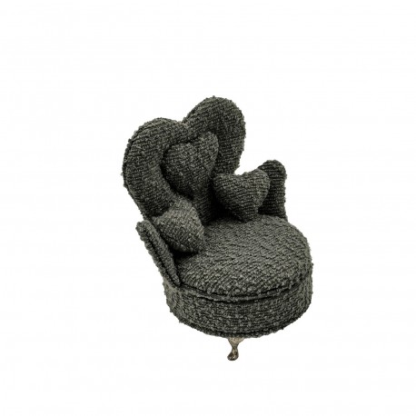 JOYERO GRIS OSCURO EN FORMA DE SILLON