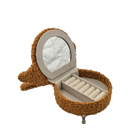 JOYERO MOSTAZA EN FORMA DE SILLON