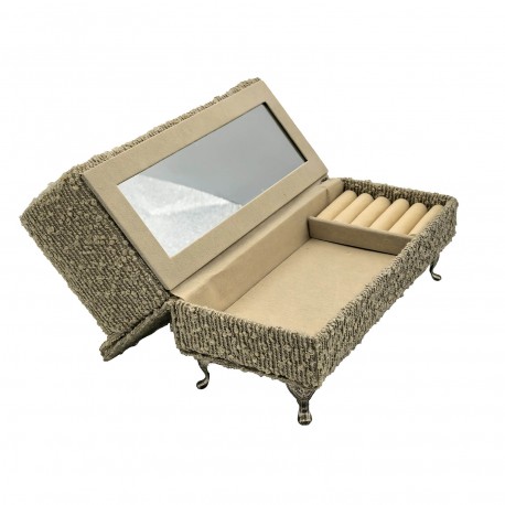 JOYERO GRIS CLARO EN FORMA DE SOFA