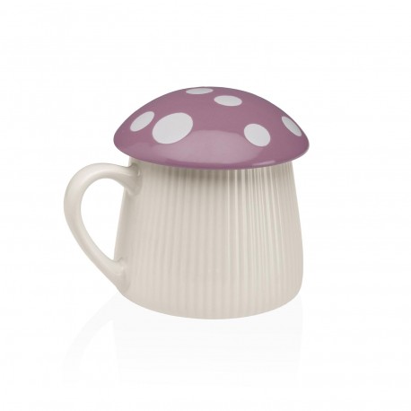 TAZA CON TAPA SETA VIOLETA