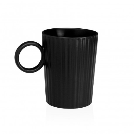 TAZA RAYAS GRIS OSCURO