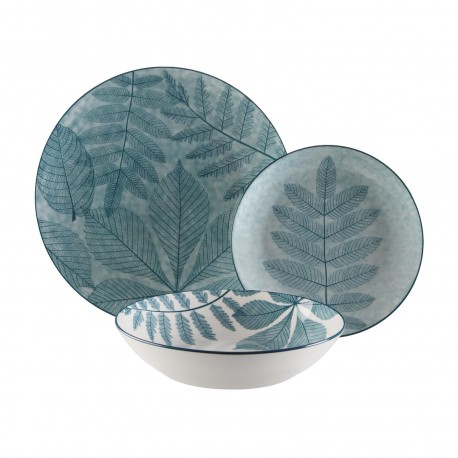 VAJILLA 18 PIEZAS AYLEN AZUL