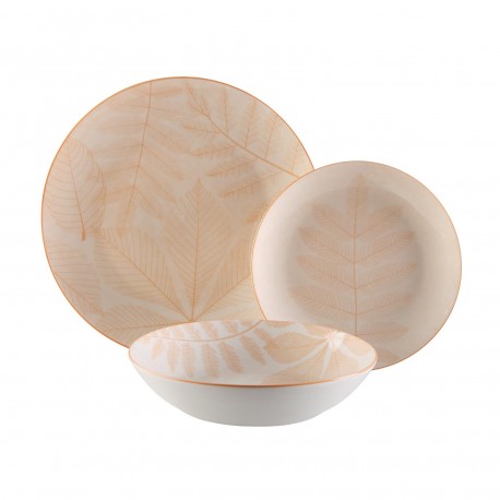 VAJILLA 18 PIEZAS AYLEN BEIGE