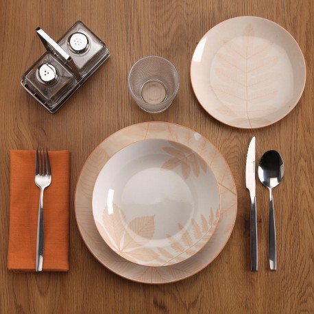 VAJILLA 18 PIEZAS AYLEN BEIGE