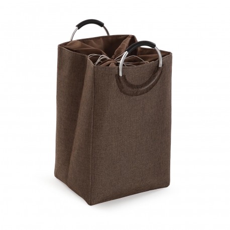 CESTO ROPA CON ASAS MARRON