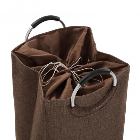 CESTO ROPA CON ASAS MARRON