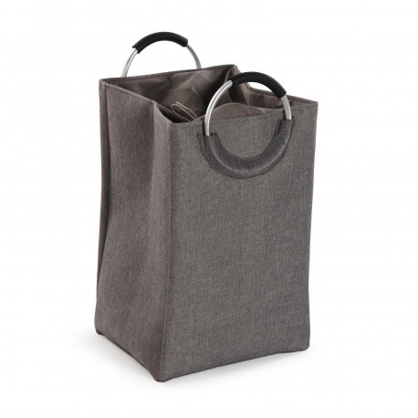 CESTO ROPA CON ASAS GRIS OSCURO