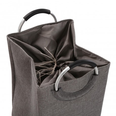 CESTO ROPA CON ASAS GRIS OSCURO