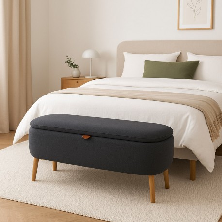 PIE DE CAMA MANIKO GRIS OSCURO