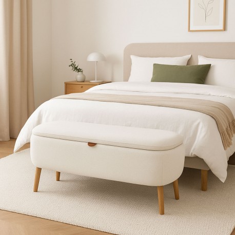 PIE DE CAMA MANIKO BEIGE