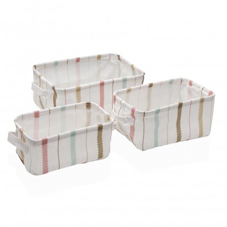 SET 3 CESTAS RECTANGULAR FLINT