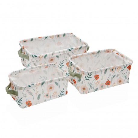 SET 3 CESTAS RECTANGULAR VERDI