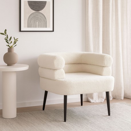 SILLON NEMI DE BORREGUITO BLANCO