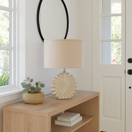 LÁMPARA DE MESA CERAMICA ASHTA BEIGE