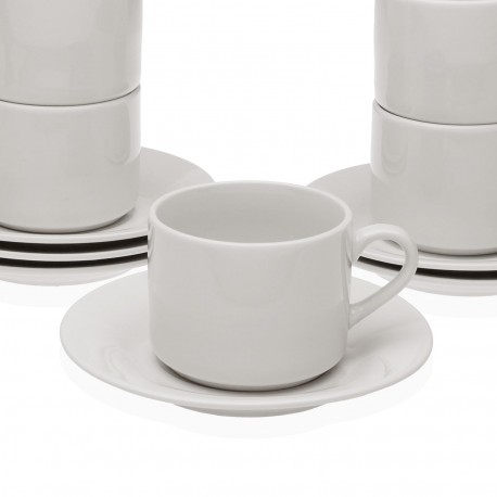 TAZA CON PLATO BLANCA 200ML
