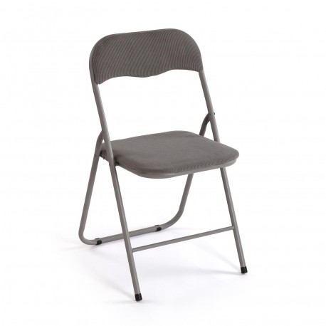 SILLA PLEGABLE LIRA CORDUROY GRIS OSCURO
