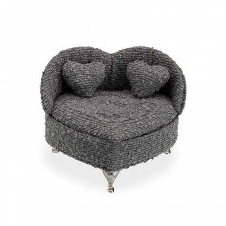 JOYERO GRIS OSCURO EN FORMA DE SOFA