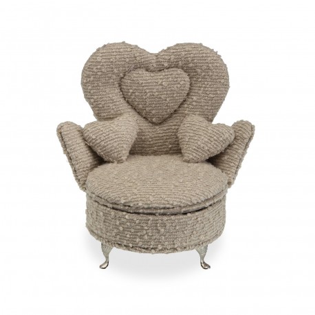 JOYERO GRIS CLARO EN FORMA DE SILLON