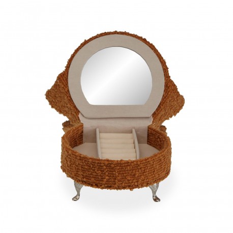 JOYERO MOSTAZA EN FORMA DE SILLON