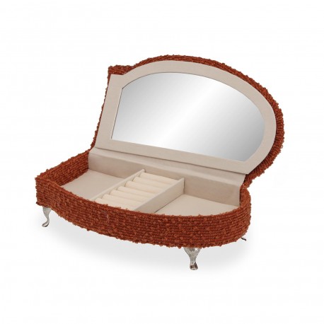 JOYERO ROJO EN FORMA DE CHAISE LONGUE