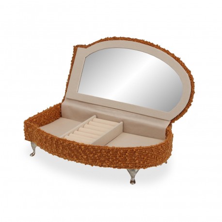 JOYERO MOSTAZA EN FORMA DE CHAISE LONGUE
