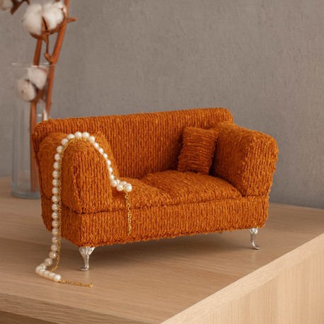 JOYERO MOSTAZA EN FORMA DE SOFA