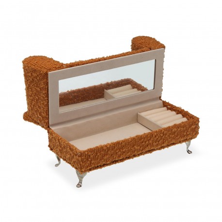 JOYERO MOSTAZA EN FORMA DE SOFA