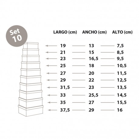 SET 10 CAJAS CARTON CIRCLES