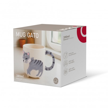 MUG GATO RELIEVE