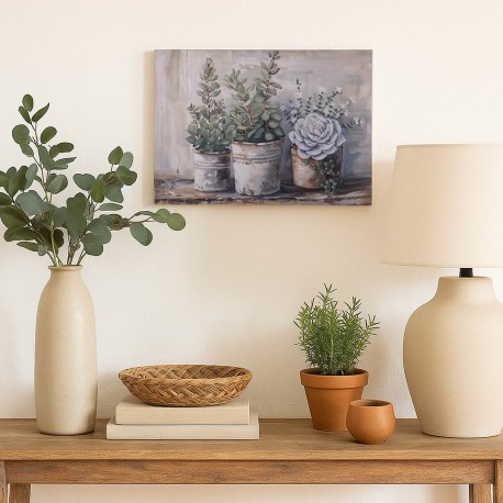 CUADRO LIENZO JARRONES 30 X 40
