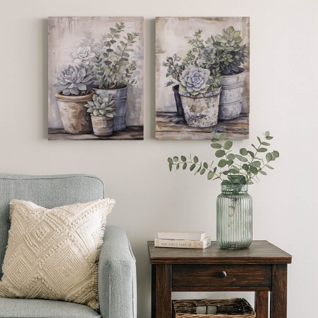 CUADRO SURTIDO LIENZO JARRONES 30 X 40