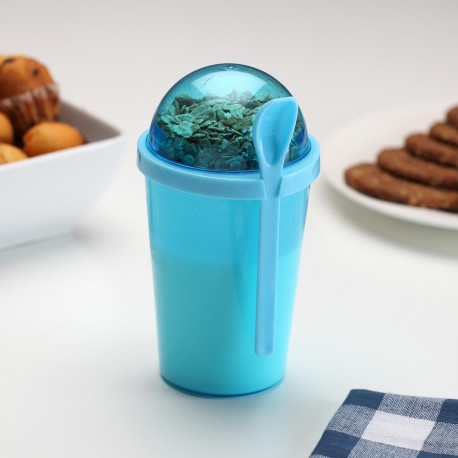 VASO PORTA ALIMENTOS CUCHARA AZUL VASO PORTA ALIMENTOS CUCHARA AZUL