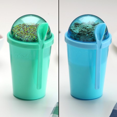 VASO PORTA ALIMENTOS CUCHARA AZUL VASO PORTA ALIMENTOS CUCHARA AZUL