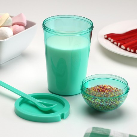 VASO PORTA ALIMENTOS CUCHARA VERDE VASO PORTA ALIMENTOS CUCHARA VERDE