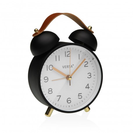 RELOJ DESPERTADOR DE MESA METAL NEGRO RELOJ DESPERTADOR DE MESA METAL NEGRO