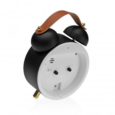 RELOJ DESPERTADOR DE MESA METAL NEGRO RELOJ DESPERTADOR DE MESA METAL NEGRO