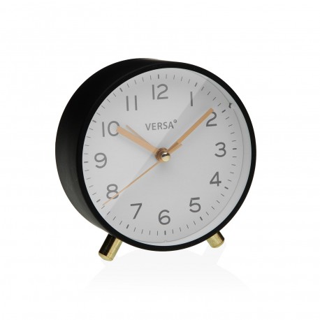 RELOJ DESPERTADOR DE MESA METAL NEGRO RELOJ DESPERTADOR DE MESA METAL NEGRO