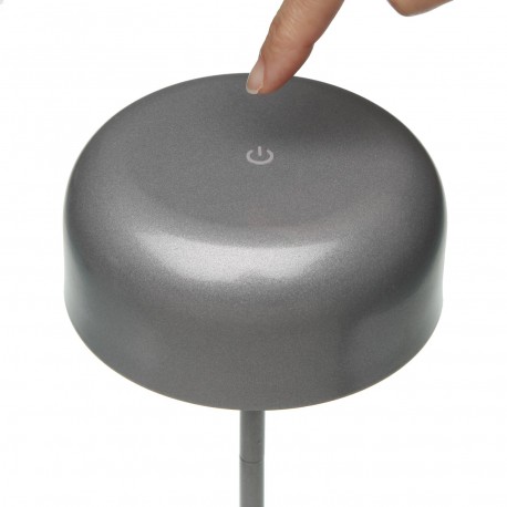 LAMPARA DE MESA ALWARA PLATEADA LAMPARA DE MESA ALWARA PLATEADA