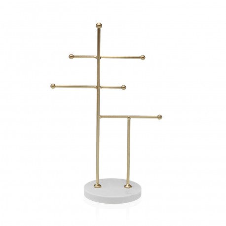 JOYERO METALICO DORADO CON 3 NIVELES CON BASE JOYERO METALICO DORADO CON 3 NIVELES CON BASE