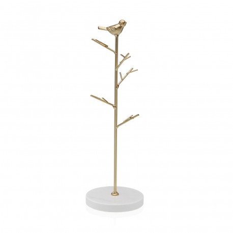 JOYERO METALICO DORADO CON FORMA DE ARBOL