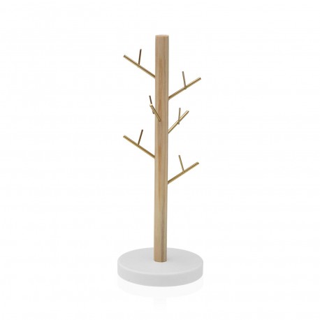 JOYERO METALICO DORADO CON FORMA DE ARBOL