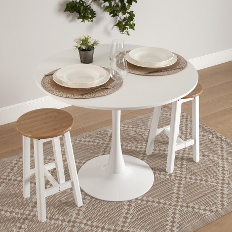 MESA BLANCA MEERA 100 CM