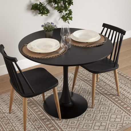 MESA NEGRA MEERA 100 CM