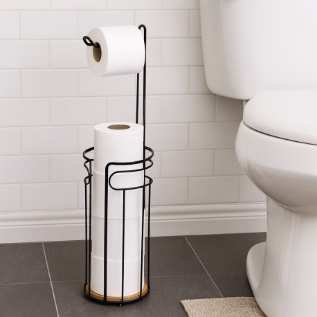 PORTARROLLOS BAÑO NEGRO