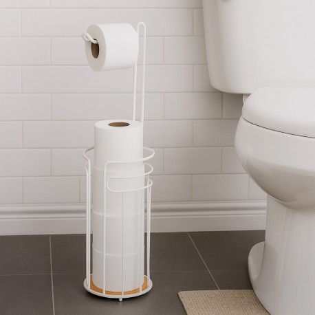 PORTARROLLOS BAÑO BLANCO