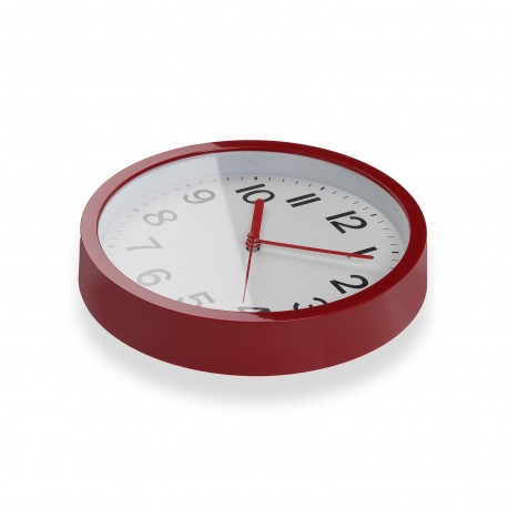 RELOJ DE PARED ROJO 22CM RELOJ DE PARED ROJO 22CM