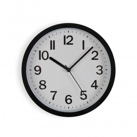 RELOJ DE PARED NEGRO 22CM RELOJ DE PARED NEGRO 22CM