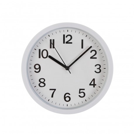 RELOJ DE PARED BLANCO 22CM RELOJ DE PARED BLANCO 22CM